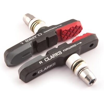 Clarks Cycle Systems Clarks Elite MTB/hybride remblokken met drievoudig compound inzetstuk, 72 mm Clarks Cycle Systems Clarks Elite MTB/hybride remblokken met drievoudig compound inzetstuk, 72 mm