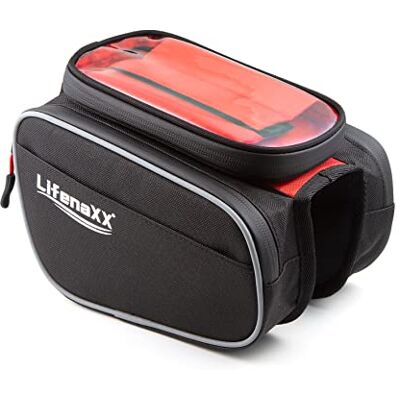 Lifenaxx Waterdichte fietstas voor fietsframe met geïntegreerd telefoonvak voor alle soorten fietsen, elektrisch, mountainbikes, stadsfietsen, fietstas LX-029, zwart Lifenaxx Waterdichte fietstas voor fietsframe met geïntegreerd telefoonvak voor alle soorten fietsen, elektrisch, mountainbikes, stadsfietsen, fietstas LX-029, zwart