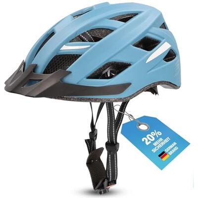 Fischer Urban Plus Casque de vélo avec feu arrière LED intégré pour homme et femme Fischer Urban Plus Casque de vélo avec feu arrière LED intégré pour homme et femme