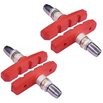cyclingcolors 4 x remblokken voor fiets, 2 paar, 60 mm, symmetrisch, V-remmen, compatibel met Shimano Tektro Avid Sram velg, fiets, MTB, stad, rood cyclingcolors 4 x remblokken voor fiets, 2 paar, 60 mm, symmetrisch, V-remmen, compatibel met Shimano Tektro Avid Sram velg, fiets, MTB, stad, rood