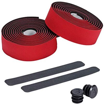 BBB Cycling stuurband, antislip, schokbestendig, voor racefiets en stad, rood, Eén maat, model Flex Ribbon BHT-14 BBB Cycling stuurband, antislip, schokbestendig, voor racefiets en stad, rood, Eén maat, model Flex Ribbon BHT-14