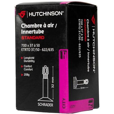 Hutchinson Binnenband City Standaard Weerstand en lekbestendig Schräder ventiel Dikte 0,9 mm 32 mm 700 x 37-50 Hutchinson Binnenband City Standaard Weerstand en lekbestendig Schräder ventiel Dikte 0,9 mm 32 mm 700 x 37-50