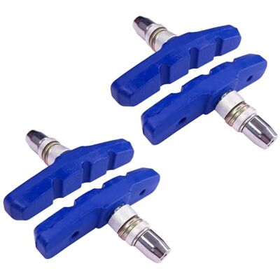 cyclingcolors 4 x remblokken voor fiets, 2 paar, 60 mm, symmetrisch, V-brake, compatibel met Shimano Tektro Avid Sram velg, fiets, mountainbike, stad, blauw cyclingcolors 4 x remblokken voor fiets, 2 paar, 60 mm, symmetrisch, V-brake, compatibel met Shimano Tektro Avid Sram velg, fiets, mountainbike, stad, blauw