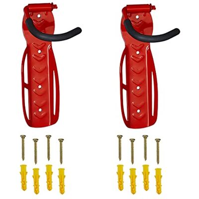 Relaxdays Set van 2 opvouwbare muurbeugels voor fietsen tot 25 kg Verticaal Rood Relaxdays Set van 2 opvouwbare muurbeugels voor fietsen tot 25 kg Verticaal Rood