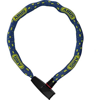 ABUS Catena 6806K Blue Mask Kettingslot met kunststof ommanteling, vierkante ketting met veiligheidsniveau 6-85 cm, blauw met maskerpatroon ABUS Catena 6806K Blue Mask Kettingslot met kunststof ommanteling, vierkante ketting met veiligheidsniveau 6-85 cm, blauw met maskerpatroon