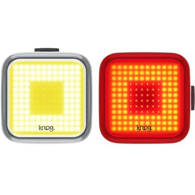 Knog Blinder Twinpack Square verlichtingsset voor en achter, volwassenen, uniseks, zwart, eenheidsmaat Knog Blinder Twinpack Square verlichtingsset voor en achter, volwassenen, uniseks, zwart, eenheidsmaat