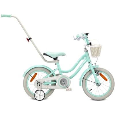 Sun Hart Bike Fiets voor een meisje 12 14 16 Inches, Kinderfiets 2-6 jaar, met duwstang, mand, bel barre de poussée, panier, sonnette, vélo enfant, aide à l'apprentissage, développe équilibre et coordination Sun Hart Bike Fiets voor een meisje 12 14 16 Inches, Kinderfiets 2-6 jaar, met duwstang, mand, bel barre de poussée, panier, sonnette, vélo enfant, aide à l'apprentissage, développe équilibre et coordination