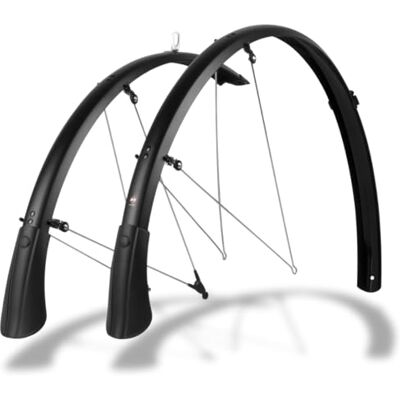 SKS GERMANY Bluemels spatbordset zwart mat 28 inch 45 mm fietsaccessoires (in robuuste sandwichconstructie, ASR-veiligheidssysteem, stabiel en buigstijf, V-beugels met bruggen SKS GERMANY Bluemels spatbordset zwart mat 28 inch 45 mm fietsaccessoires (in robuuste sandwichconstructie, ASR-veiligheidssysteem, stabiel en buigstijf, V-beugels met bruggen