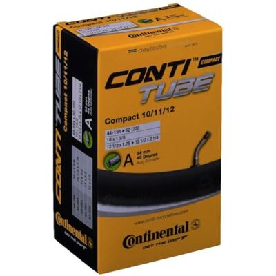 Continental Fietsslang Compact 10/11/12 // 10-12,5x1,75-2 1/4' Continental Fietsslang Compact 10/11/12 // 10-12,5x1,75-2 1/4'