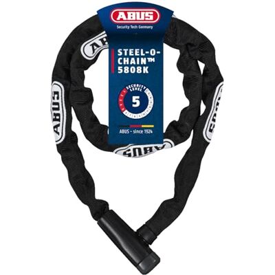 ABUS Steel-O-Chain 5805K kettingslot stalen fietsslot veiligheidsniveau 5-110 cm zwart ABUS Steel-O-Chain 5805K kettingslot stalen fietsslot veiligheidsniveau 5-110 cm zwart