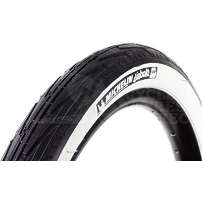 Michelin City J, Junior fietsband, stijve stang, zwart/wit, 20 x 1 3/8 Michelin City J, Junior fietsband, stijve stang, zwart/wit, 20 x 1 3/8