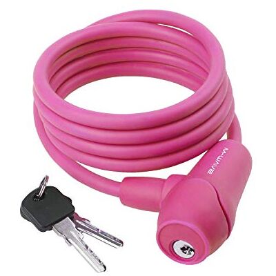 M-Wave M Wave S 8,15 S spiraal kabelslot roze M-Wave M Wave S 8,15 S spiraal kabelslot roze