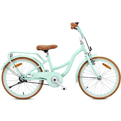 Sun Flower Bike Retro meisjesfiets Stalen frame, V-remmen, spatborden, kettingkast, reflectoren, bel en in hoogte verstelbaar Sun Flower Bike Retro meisjesfiets Stalen frame, V-remmen, spatborden, kettingkast, reflectoren, bel en in hoogte verstelbaar