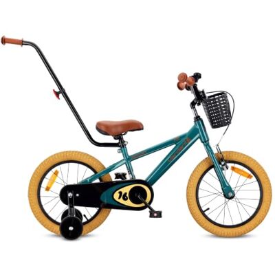 Sun VERDANT Bike Kinderfiets voor jongens, 14 of 16 inch Duwstang, bel, zadel en stuur verstelbaar Sun VERDANT Bike Kinderfiets voor jongens, 14 of 16 inch Duwstang, bel, zadel en stuur verstelbaar