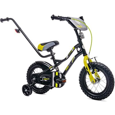 Sun TIGER BIKE Kinderfiets voor jongens, 12, 14 of 16 inch Duwstang, bel, zadel en stuur verstelbaar Sun TIGER BIKE Kinderfiets voor jongens, 12, 14 of 16 inch Duwstang, bel, zadel en stuur verstelbaar