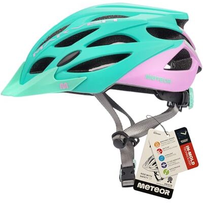 meteor Marven Fietshelm MTB en mountainbike, volwassenen, jongeren, uniseks, verstelbare sporthelm voor BMX, skaten, scooter, schaatsen, ontworpen voor de veiligheid van de gebruiker meteor Marven Fietshelm MTB en mountainbike, volwassenen, jongeren, uniseks, verstelbare sporthelm voor BMX, skaten, scooter, schaatsen, ontworpen voor de veiligheid van de gebruiker