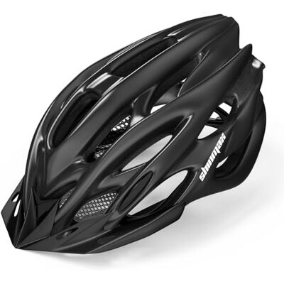 Shinmax Fietshelm met afneembaar vizier met ledlicht, voor dames en heren, lichte en verstelbare fietshelm voor mountainbike, racefiets, 57-62 cm Shinmax Fietshelm met afneembaar vizier met ledlicht, voor dames en heren, lichte en verstelbare fietshelm voor mountainbike, racefiets, 57-62 cm