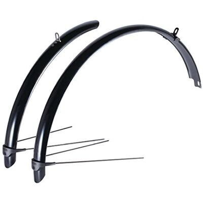 BBB BFD-40 CityGuard fiets spatbord voor en achter Urban mountainbike racefiets voor kinderen, zwart, 28 inch BBB BFD-40 CityGuard fiets spatbord voor en achter Urban mountainbike racefiets voor kinderen, zwart, 28 inch