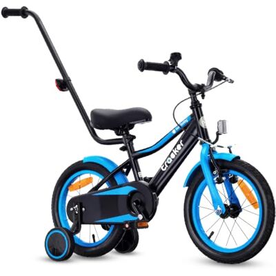 Sun TIGER BIKE Kinderfiets voor jongens, 12, 14 of 16 inch Duwstang, bel, zadel en stuur verstelbaar Sun TIGER BIKE Kinderfiets voor jongens, 12, 14 of 16 inch Duwstang, bel, zadel en stuur verstelbaar