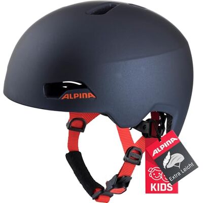 ALPINA Hackney Fietshelm voor kinderen, uniseks, mat indigo, 51-56 cm ALPINA Hackney Fietshelm voor kinderen, uniseks, mat indigo, 51-56 cm