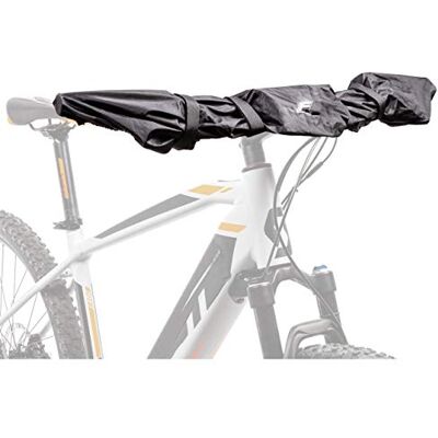 Fischer beschermhoes van polyester voor display en e-bike-stuur zwart bescherming tegen vocht, stof en vuil voor sturen tot 80 cm lang Fischer beschermhoes van polyester voor display en e-bike-stuur zwart bescherming tegen vocht, stof en vuil voor sturen tot 80 cm lang