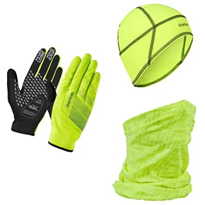 GripGrab Coffret Cadeau Hi-vis Cycling Essentials 3 Pièces Haute Visibilité Gants Tactiles Bonnet Cache-cou Thermiques Multipack Mixte (lot de 1) GripGrab Coffret Cadeau Hi-vis Cycling Essentials 3 Pièces Haute Visibilité Gants Tactiles Bonnet Cache-cou Thermiques Multipack Mixte (lot de 1)