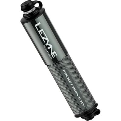 LEZYNE Pocket Drive HV Mini-handpomp voor fiets, hoog volume, 90 psi, compatibel met Presta en Scrhader, aluminium CNC, grote banden, draagbare fietspomp LEZYNE Pocket Drive HV Mini-handpomp voor fiets, hoog volume, 90 psi, compatibel met Presta en Scrhader, aluminium CNC, grote banden, draagbare fietspomp