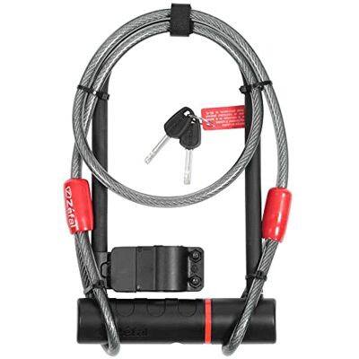 ZEFAL Zéfal K-TRAZ U11 U-kabelslot + kabel voor fiets/scooters, 120 cm, uniseks, volwassenen, zwart ZEFAL Zéfal K-TRAZ U11 U-kabelslot + kabel voor fiets/scooters, 120 cm, uniseks, volwassenen, zwart