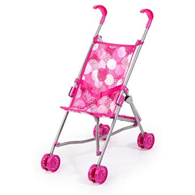 Bayer Design 30541AA Poppenwandelwagen, opvouwbaar, geïntegreerde veiligheidsgordel, dubbele wielen, metaal Bayer Design 30541AA Poppenwandelwagen, opvouwbaar, geïntegreerde veiligheidsgordel, dubbele wielen, metaal