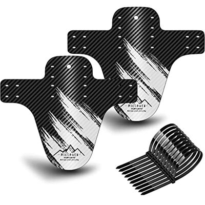 NICEDACK Spatborden voor mountainbike, spatbescherming, mountainbike, voor en achter, compatibel met mountainbike, fietsaccessoires, MTB, Mud Guard Fit 20, 26, 27, 27,5 inch, 29 inch Fat Bike (Wit) NICEDACK Spatborden voor mountainbike, spatbescherming, mountainbike, voor en achter, compatibel met mountainbike, fietsaccessoires, MTB, Mud Guard Fit 20, 26, 27, 27,5 inch, 29 inch Fat Bike (Wit)