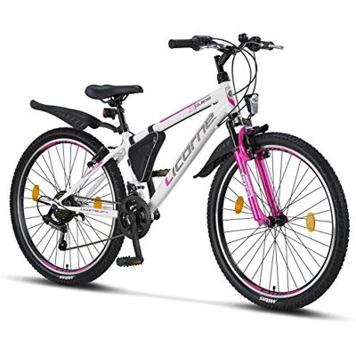 Licorne Bike Guide Mountainbike voor kinderen en volwassenen, uniseks, met Shimano derailleur 21 versnellingen Licorne Bike Guide Mountainbike voor kinderen en volwassenen, uniseks, met Shimano derailleur 21 versnellingen