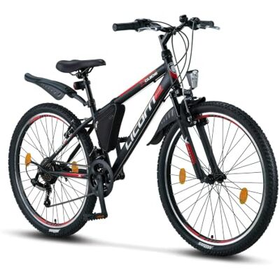 Licorne Bike Guide Mountainbike voor kinderen en volwassenen, uniseks, met Shimano derailleur 21 versnellingen Licorne Bike Guide Mountainbike voor kinderen en volwassenen, uniseks, met Shimano derailleur 21 versnellingen
