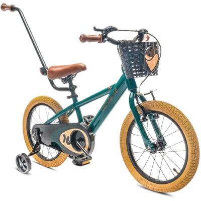 Sun VERDANT Bike Kinderfiets voor jongens, 14 of 16 inch Duwstang, bel, zadel en stuur verstelbaar Sun VERDANT Bike Kinderfiets voor jongens, 14 of 16 inch Duwstang, bel, zadel en stuur verstelbaar