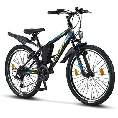 Licorne Bike Guide Mountainbike voor kinderen en volwassenen, uniseks, met Shimano derailleur 21 versnellingen Licorne Bike Guide Mountainbike voor kinderen en volwassenen, uniseks, met Shimano derailleur 21 versnellingen