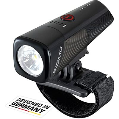 Sigma Buster 800 HL LED-lamp voor hoofdtelefoon op batterijen Fietshelmlamp met 5 verlichtingsmodi, veilige bevestiging aan de fietshelm, 800 lumen Sigma Buster 800 HL LED-lamp voor hoofdtelefoon op batterijen Fietshelmlamp met 5 verlichtingsmodi, veilige bevestiging aan de fietshelm, 800 lumen