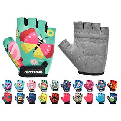 meteor Fietshandschoenen voor kinderen, jongens, meisjes, fietsen, mountainbike, halve vingers, antislip, sporthandschoenen, schokbestendig, ademend, kort, voor fiets, scooter meteor Fietshandschoenen voor kinderen, jongens, meisjes, fietsen, mountainbike, halve vingers, antislip, sporthandschoenen, schokbestendig, ademend, kort, voor fiets, scooter