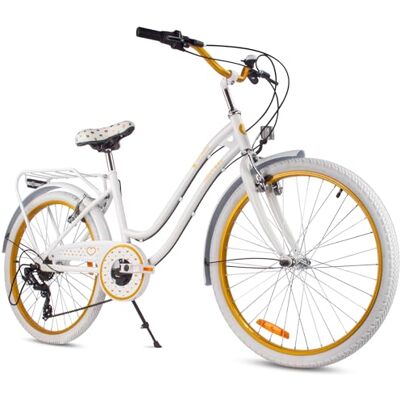 Sun Heart Bike Kinderfiets voor meisjes, 20 inch, Shimano 6 Voor kinderen van 6 tot 10 jaar, verstelbaar zadel en stuur Sun Heart Bike Kinderfiets voor meisjes, 20 inch, Shimano 6 Voor kinderen van 6 tot 10 jaar, verstelbaar zadel en stuur