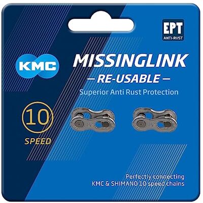 KMC MissingLink kettingsluiting 10 versnellingen, zilverkleurig, 2 stuks KMC MissingLink kettingsluiting 10 versnellingen, zilverkleurig, 2 stuks