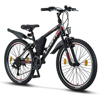 Licorne Bike Guide Mountainbike voor kinderen en volwassenen, uniseks, met Shimano derailleur 21 versnellingen Licorne Bike Guide Mountainbike voor kinderen en volwassenen, uniseks, met Shimano derailleur 21 versnellingen