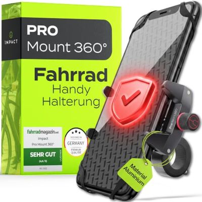 IMPACT BIKE ACCESSORIES Impact Pro Mount 360° mobiele telefoonhouder fiets extreem stabiele fiets- en motortelefoonhouder van metaal met 360° kogelgewricht en veiligheidsrubber universele telefoonhouder voor fiets en motorfiets IMPACT BIKE ACCESSORIES Impact Pro Mount 360° mobiele telefoonhouder fiets extreem stabiele fiets- en motortelefoonhouder van metaal met 360° kogelgewricht en veiligheidsrubber universele telefoonhouder voor fiets en motorfiets