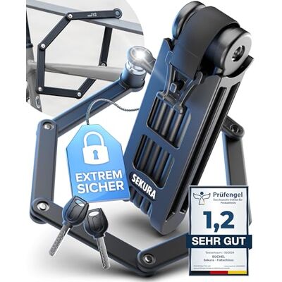 Büchel Sekura Fietsslot, fietsslot, motorfiets, e-bike, scooter, kinderwagen, aanhanger, veilige diefstalbeveiliging met houder, diefstalbeveiliging van gehard staal, met code en sleutel Büchel Sekura Fietsslot, fietsslot, motorfiets, e-bike, scooter, kinderwagen, aanhanger, veilige diefstalbeveiliging met houder, diefstalbeveiliging van gehard staal, met code en sleutel