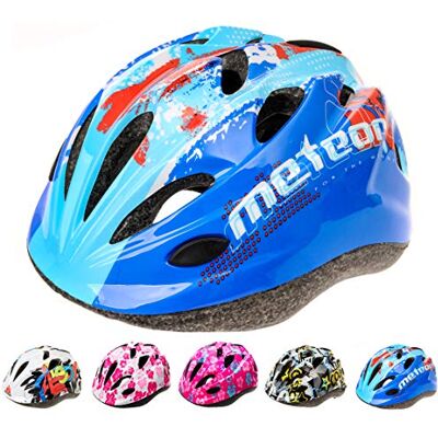 meteor Kinderfietshelm Helmet Rolschaatsen Skateboard BMX Kinderhelm Fietshelm Meisjes en Jongens Verstelbare Fietshelm meteor Kinderfietshelm Helmet Rolschaatsen Skateboard BMX Kinderhelm Fietshelm Meisjes en Jongens Verstelbare Fietshelm