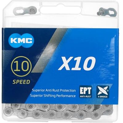 KMC X10 Ept Fietsketting voor volwassenen, roestvrij, zwart, één maat KMC X10 Ept Fietsketting voor volwassenen, roestvrij, zwart, één maat