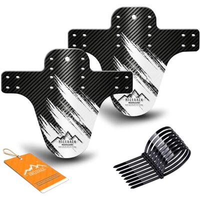 NICEDACK Spatborden voor mountainbike, spatbescherming, mountainbike, voor en achter, compatibel met mountainbike, fietsaccessoires, MTB, Mud Guard Fit 20, 26, 27, 27,5 inch, 29 inch Fat Bike (Wit) NICEDACK Spatborden voor mountainbike, spatbescherming, mountainbike, voor en achter, compatibel met mountainbike, fietsaccessoires, MTB, Mud Guard Fit 20, 26, 27, 27,5 inch, 29 inch Fat Bike (Wit)