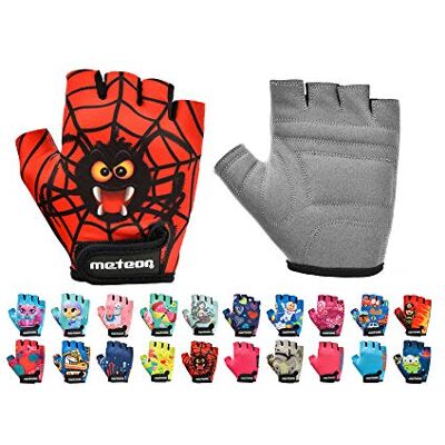 meteor Fietshandschoenen voor kinderen, jongens, meisjes, fietsen, mountainbike, halve vingers, antislip, sporthandschoenen, schokbestendig, ademend, kort, voor fiets, scooter meteor Fietshandschoenen voor kinderen, jongens, meisjes, fietsen, mountainbike, halve vingers, antislip, sporthandschoenen, schokbestendig, ademend, kort, voor fiets, scooter