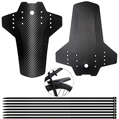 GIAK Spatbord, 2-delig, MTB, verstelbaar, fiets, mud guard, compatibel voor en achter, past 26 inch, 27,5 inch, 29 inch, met 8 kabelbinders GIAK Spatbord, 2-delig, MTB, verstelbaar, fiets, mud guard, compatibel voor en achter, past 26 inch, 27,5 inch, 29 inch, met 8 kabelbinders
