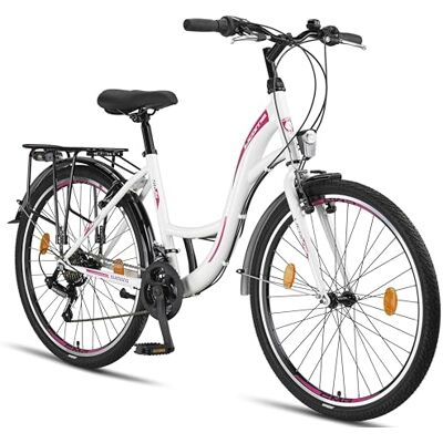 Licorne Bike Stella Premium Stadsfiets, 24, 26 en 28 inch, fiets voor meisjes, jongens, dames en heren. derailleur Shimano, 21 versnellingen. Hollandse fiets Licorne Bike Stella Premium Stadsfiets, 24, 26 en 28 inch, fiets voor meisjes, jongens, dames en heren. derailleur Shimano, 21 versnellingen. Hollandse fiets