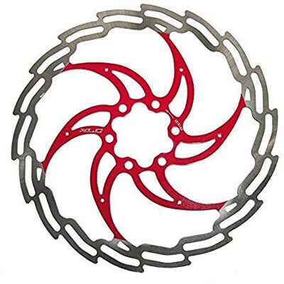 XLC Unisex BR-X02 remschijf voor volwassenen, zilver rood, Eén maat XLC Unisex BR-X02 remschijf voor volwassenen, zilver rood, Eén maat