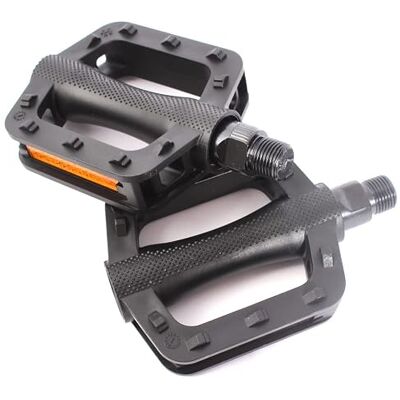 KHEbikes KHE BMX Kids Pedalen voor kinderen, PVC, zwart, 1/2 inch CrMo as, 85 mm breed, slechts 288 g KHEbikes KHE BMX Kids Pedalen voor kinderen, PVC, zwart, 1/2 inch CrMo as, 85 mm breed, slechts 288 g