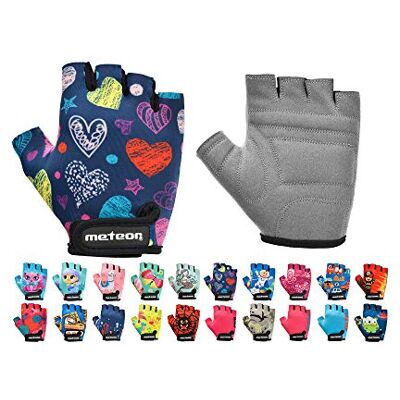 meteor Fietshandschoenen voor kinderen, jongens, meisjes, fietsen, mountainbike, halve vingers, antislip, sporthandschoenen, schokbestendig, ademend, kort, voor fiets, scooter meteor Fietshandschoenen voor kinderen, jongens, meisjes, fietsen, mountainbike, halve vingers, antislip, sporthandschoenen, schokbestendig, ademend, kort, voor fiets, scooter